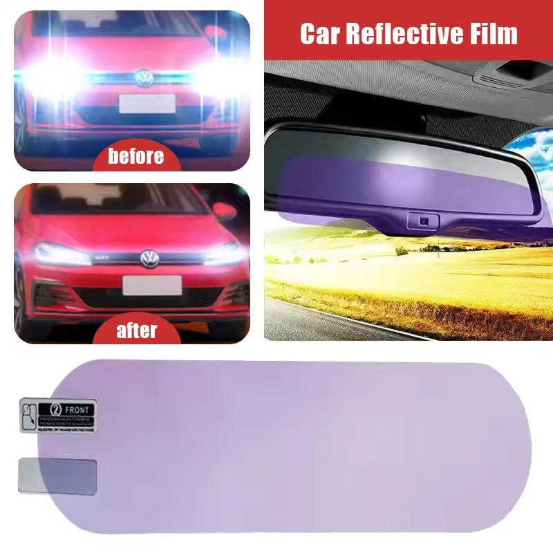 Anti Glare Car Rearview Mirror Film - 車のインテリアバックミラーアンチグレアフィルム夜間逆転グレア保護ステッカー安全運転保護フィルムアクセサリー