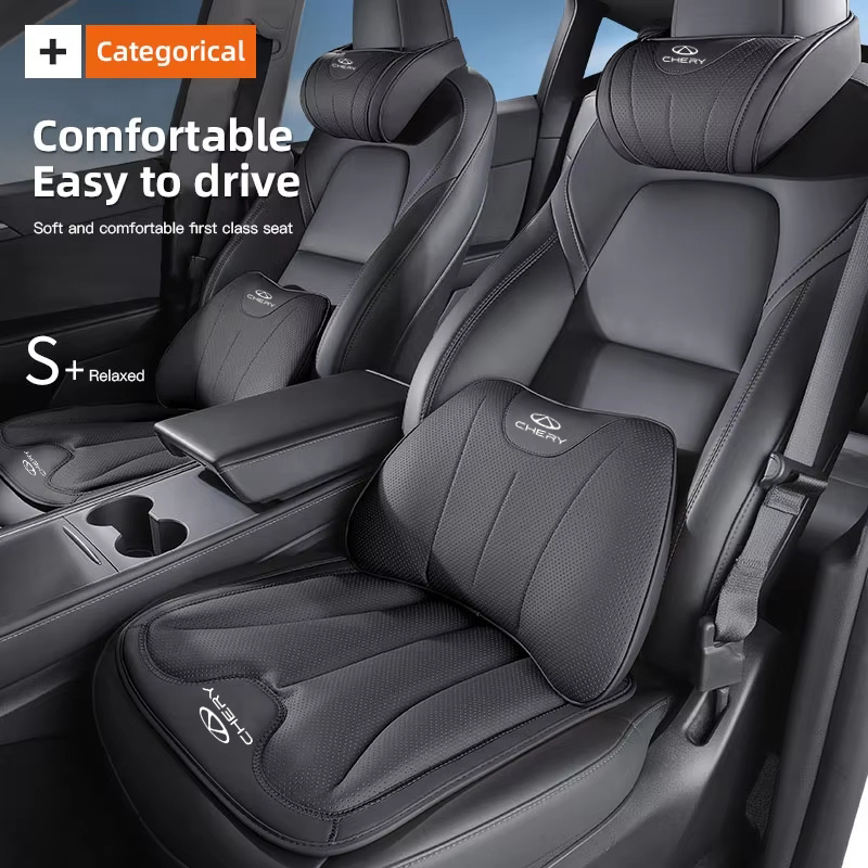 Memory Foam Car Neck Pillow Lumbar Support - チェリー捷途（ジエトゥ）ダッシングX-1プラスT2 X90プラスX70プラス車用ヘッドレストランバーサポートメモリーフォームカーレストネックピローシートクッション