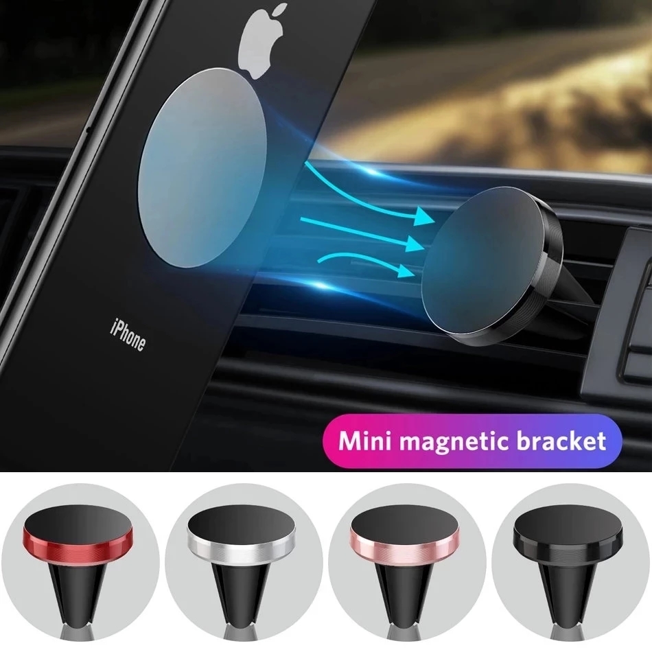 Magnetic Phone Holder For Car Vent - 車載用マグネット式携帯電話ホルダー、iPhone 14、13、Samsung対応、車内エアコン吹き出し口取り付け型モバイル携帯電話ホルダースタンド