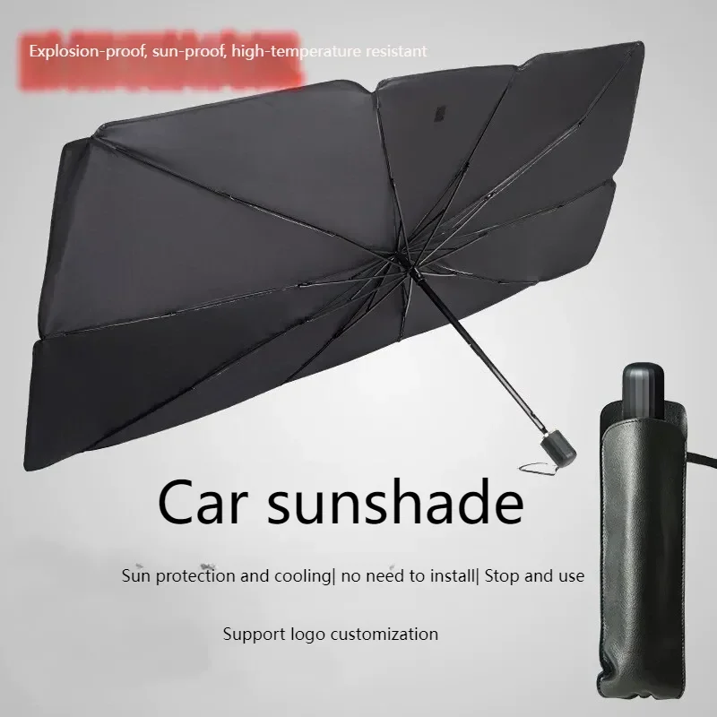 Car Sunshade Windshield Umbrella Foldable - 車用サンシェード、傘型折りたたみ式格納式サンシェード、サイドウィンドウ用サンシェード付き WORLDKPI