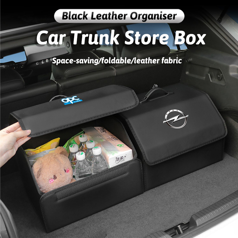 車のトランクオーガナイザーボックス革折りたたみ収納バッグツー - Car Trunk Organizer Foldable Storage Box のレビューと価格