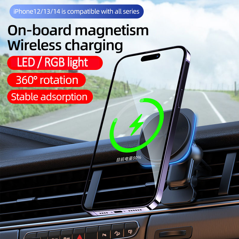 車載急速充電マグネット式ワイヤレス充電器 エアベント用スマホ - Wireless Car Charger Mount Fast Charging のレビューと価格