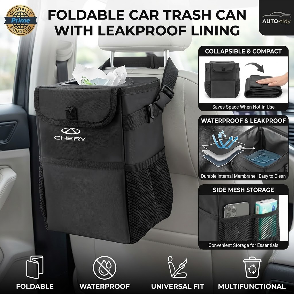 折りたたみ式で持ち運び可能な、漏れ防止・防水機能付きの蓋が付 - Waterproof Car Trash Can With Lid のレビューと価格