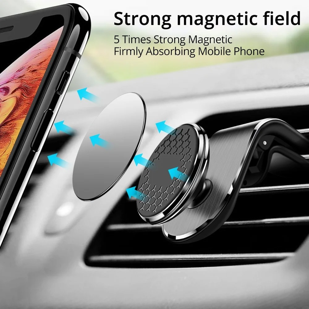 マグネット式車載スマホホルダー 携帯電話 GPS対応 エアコ - Magnetic Phone Holder For Car Vent のレビューと価格