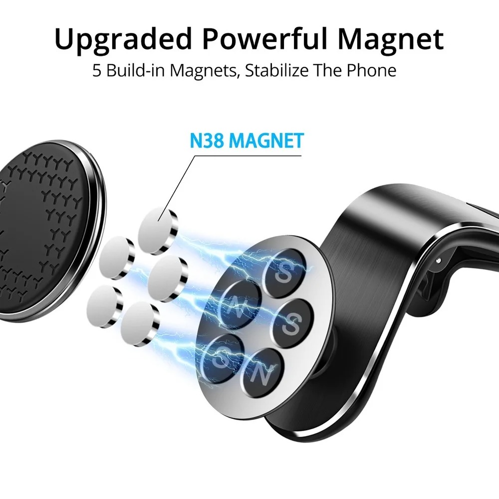 マグネット式車載スマホホルダー 携帯電話 GPS対応 エアコ - Magnetic Phone Holder For Car Vent のレビューと価格