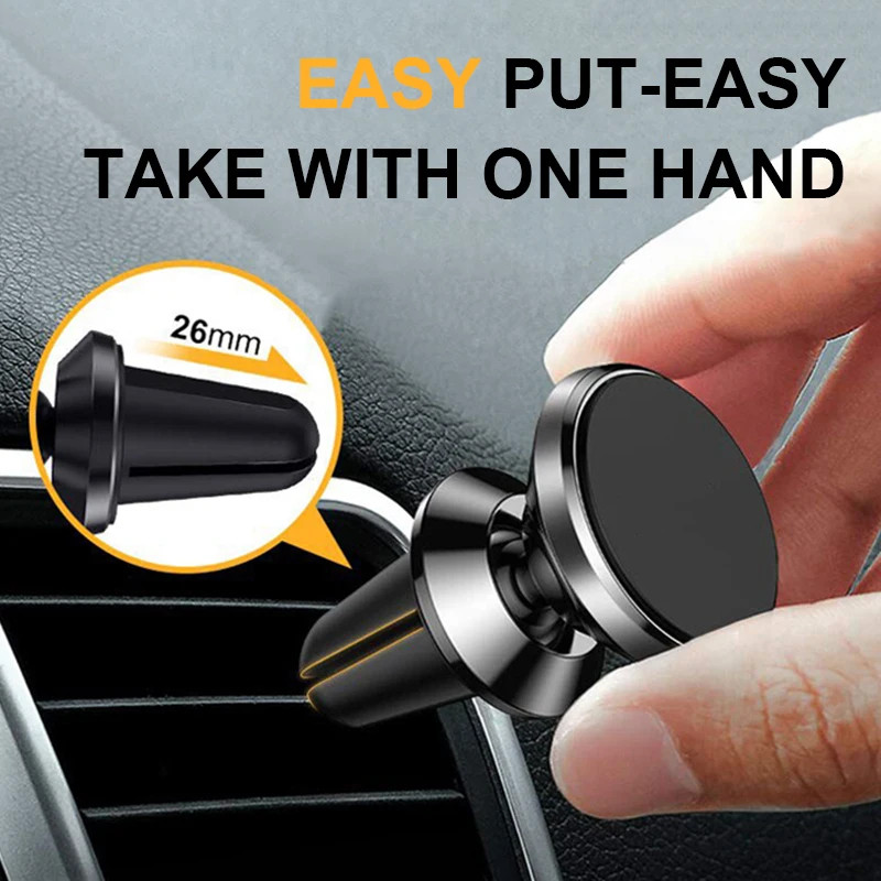 ユニバーサルマグネット式車載電話ホルダー 360 °   調 - Magnetic Phone Holder For Car Vent のレビューと価格