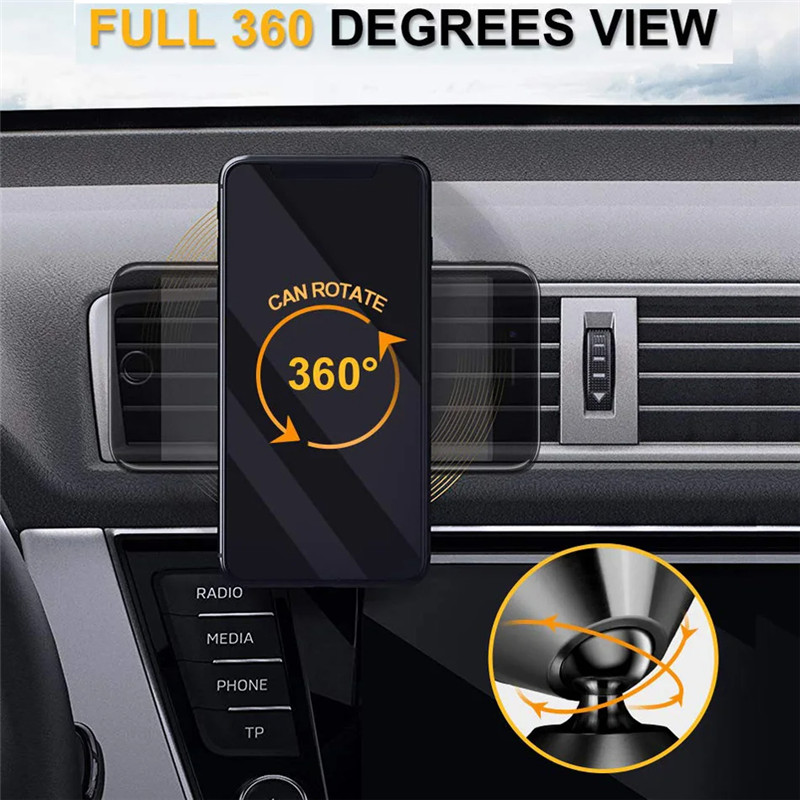 ユニバーサルマグネット式車載電話ホルダー 360 °   調 - Magnetic Phone Holder For Car Vent のレビューと価格