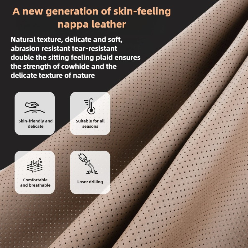 ソフトナッパレザーカーシートカバー汎用フルセットカーシートク - Leather Car Seat Covers Full Set Universal のレビューと価格