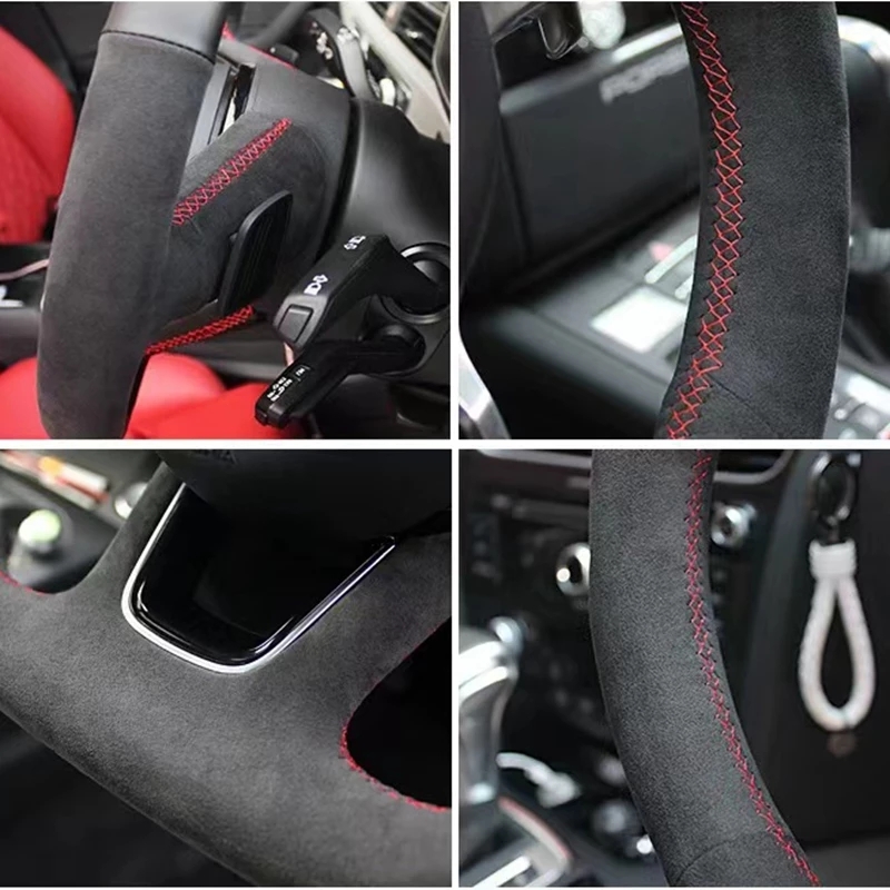 カスタマイズされた車のステアリングホイールカバー,滑り止め, - Car Steering Wheel Cover Anti Slip Breathable のレビューと価格