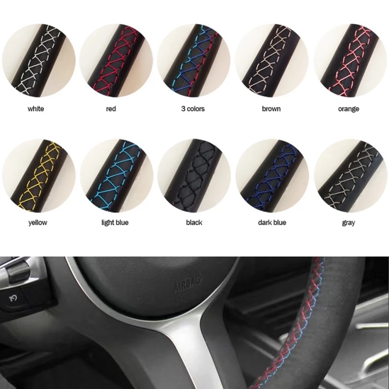 カスタマイズされた車のステアリングホイールカバー,滑り止め, - Car Steering Wheel Cover Anti Slip Breathable のレビューと価格