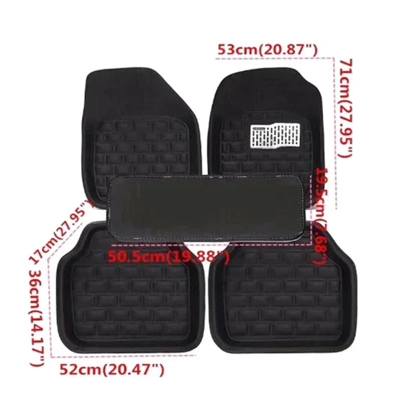 5 個プレミアム簡単クリーン防水自動フットパッドユニバーサル - Car Floor Mats Universal Waterproof Leather のレビューと価格