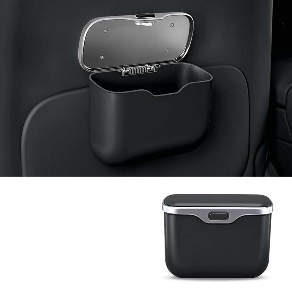 多機能車用ゴミ箱 蓋付きボタン付き 防水 省スペース 吊り下 - Waterproof Car Trash Can With Lid のレビューと価格