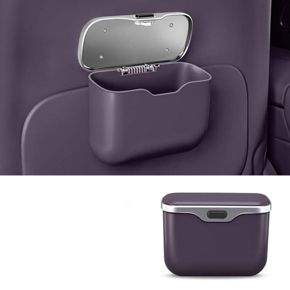 多機能車用ゴミ箱 蓋付きボタン付き 防水 省スペース 吊り下 - Waterproof Car Trash Can With Lid のレビューと価格