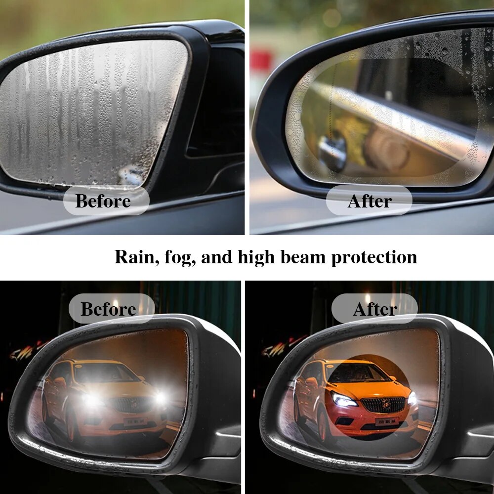 2枚入り、汎用タイプ、曇り止め・反射防止・防水加工済み、車用 - Anti Glare Car Rearview Mirror Film のレビューと価格
