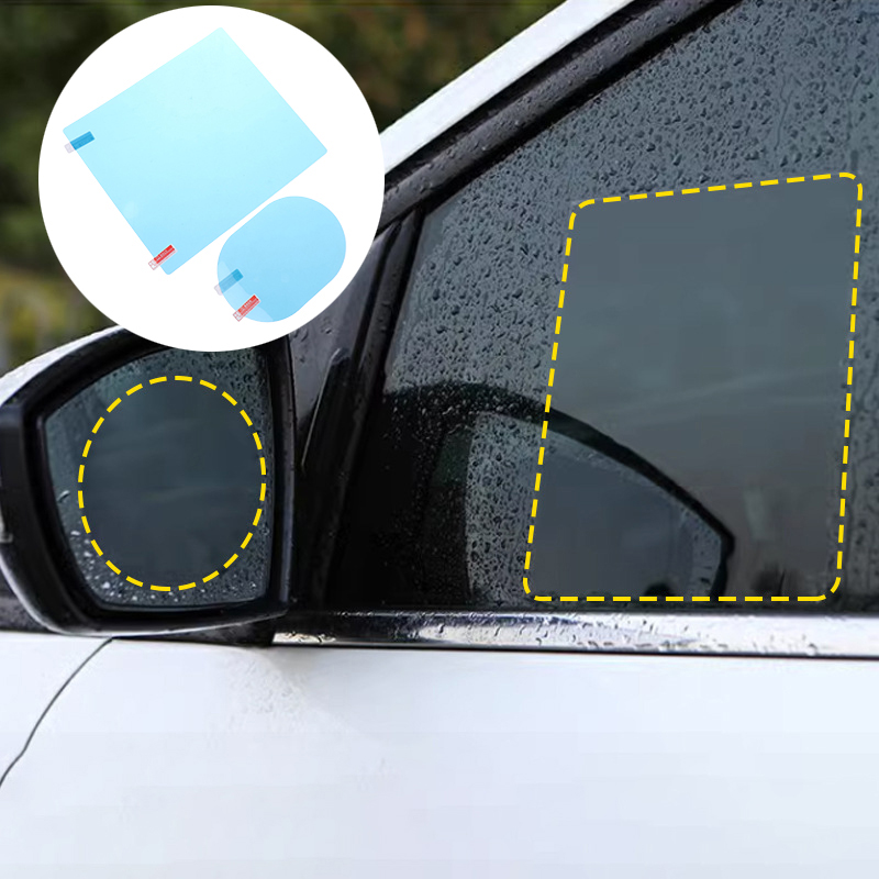 4 個アンチフォググレア防雨防水ミラーフィルムクリアナノコー - Anti Glare Car Rearview Mirror Film のレビューと価格