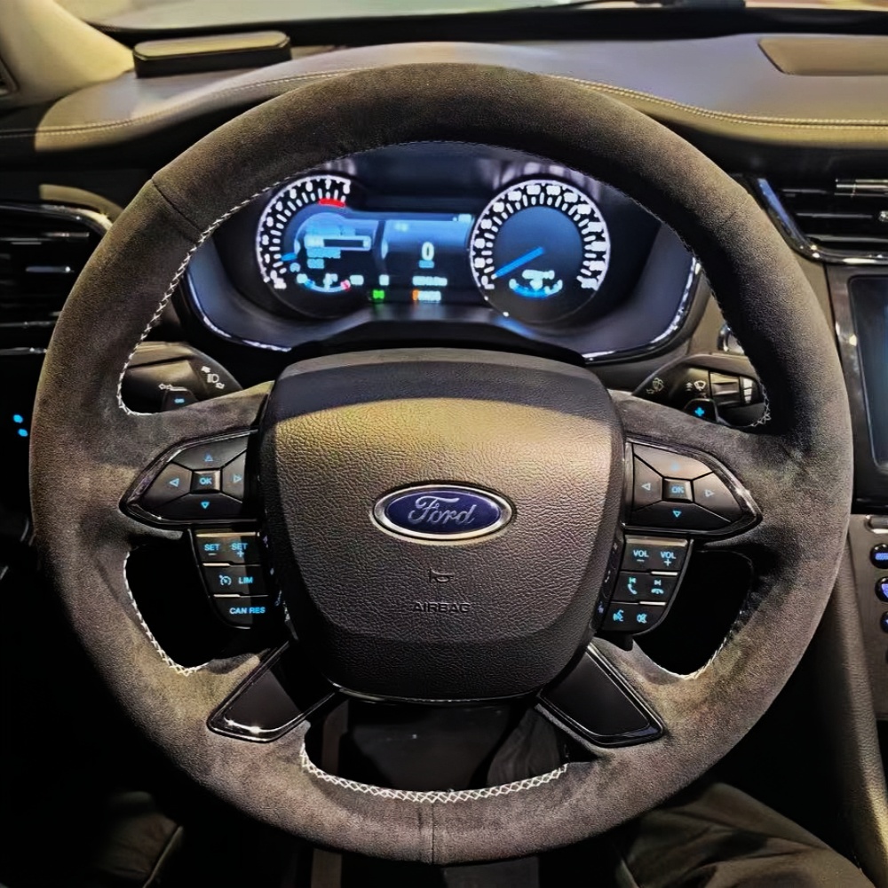 カスタムステアリングホイールカバー,手縫い,滑り止めとソフト - Car Steering Wheel Cover Anti Slip Breathable のレビューと価格