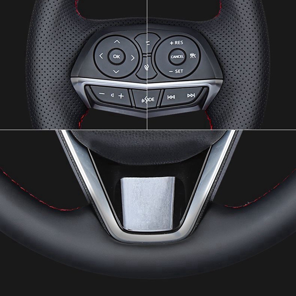 カスタムステアリングホイールカバー,手縫い,滑り止めとソフト - Car Steering Wheel Cover Anti Slip Breathable のレビューと価格