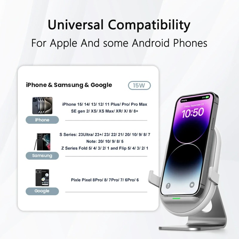 ワイヤレスカーチャージャーマウント 15W急速充電 自動クラ - Wireless Car Charger Mount Fast Charging のレビューと価格