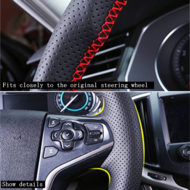 カスタマイズされたDIY滑り止めマイクロファイバーレザーカー - Car Steering Wheel Cover Anti Slip Breathable のレビューと価格