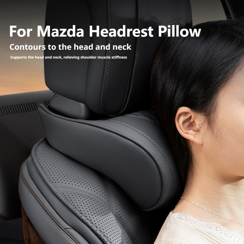メモリーフォームナッパレザー、車用ネックピロー、マツダ3 6 - Memory Foam Car Neck Pillow Lumbar Support のレビューと価格