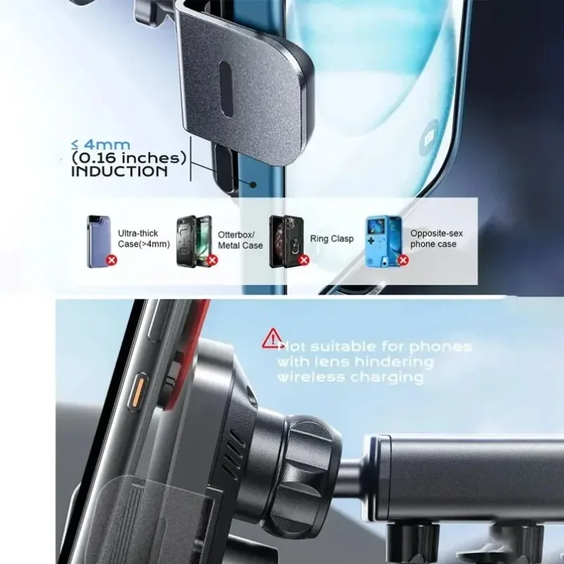 ワイヤレスカーチャージャー付きスマホホルダー 15W急速充電 - Wireless Car Charger Mount Fast Charging のレビューと価格