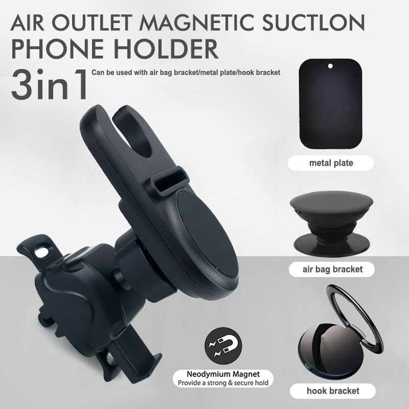 マグネット式車載携帯ホルダー、ユニバーサルエアコン吹き出し口 - Magnetic Phone Holder For Car Vent のレビューと価格