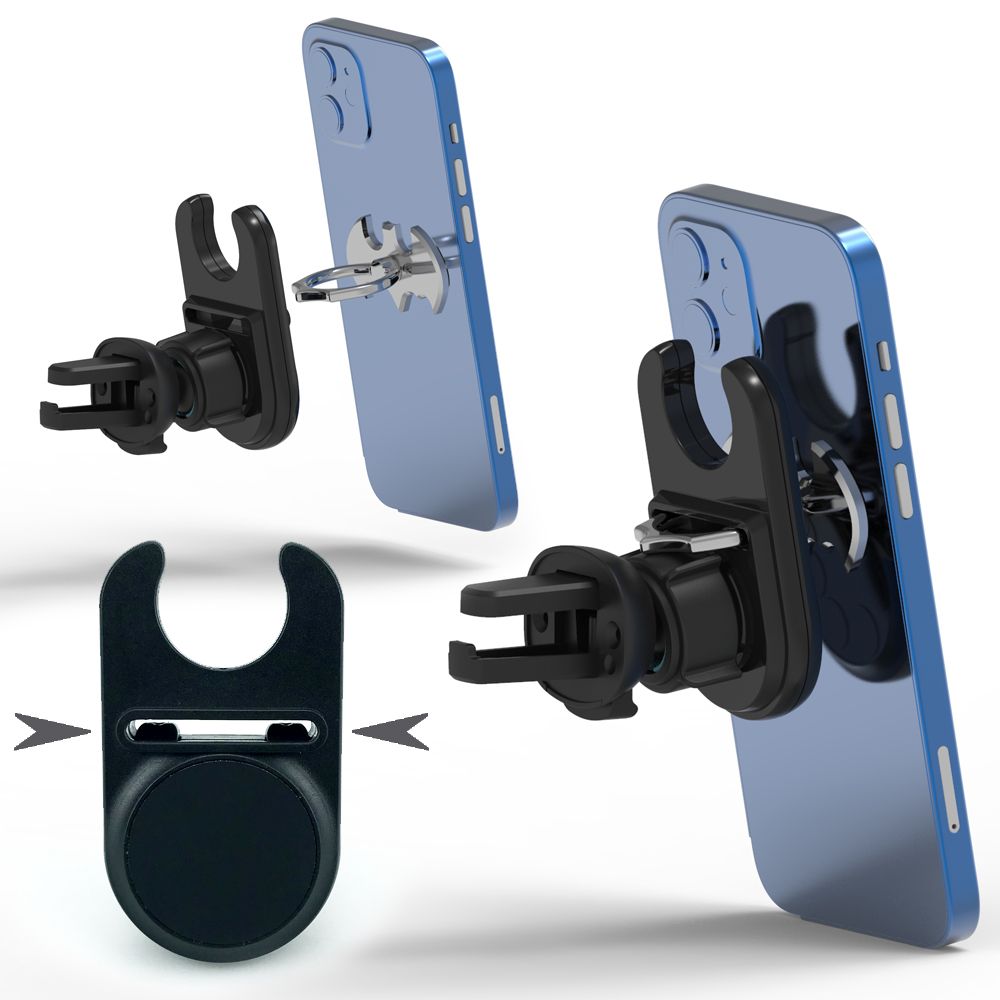 マグネット式車載携帯ホルダー、ユニバーサルエアコン吹き出し口 - Magnetic Phone Holder For Car Vent のレビューと価格