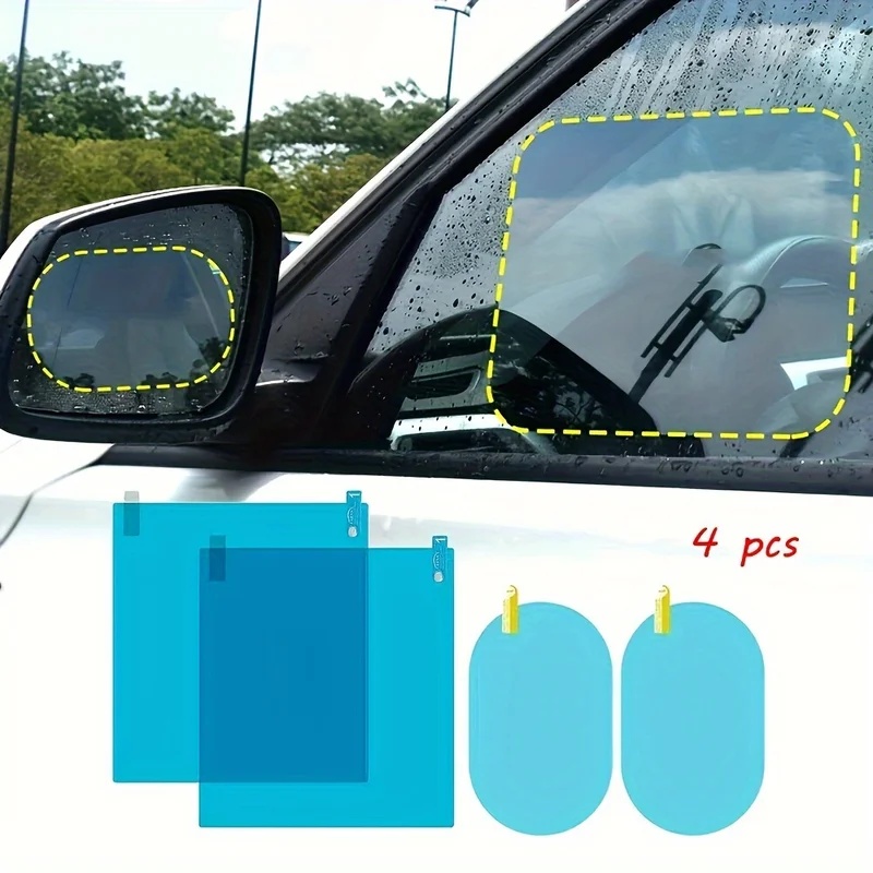 4枚入り 車用バックミラー保護フィルム サイドウィンドウステ - Anti Glare Car Rearview Mirror Film のレビューと価格