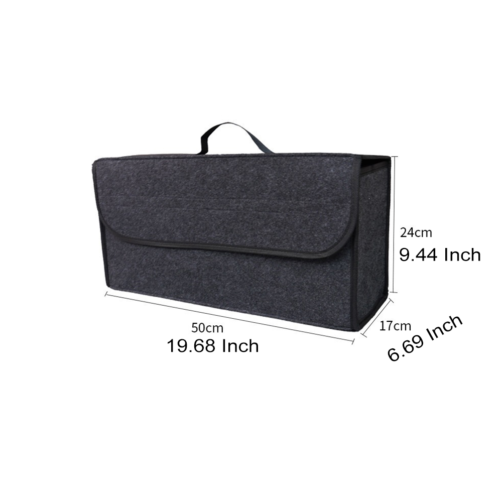 車用収納バッグ、車載用ソフトオーガナイザー、フェルト製収納ボ - Car Trunk Organizer Foldable Storage Box のレビューと価格