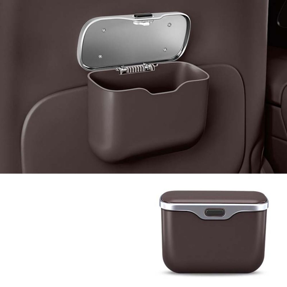 多機能車用ゴミ箱 蓋ボタン付き 漏れ防止 防水 吊り下げ収納 - Waterproof Car Trash Can With Lid のレビューと価格