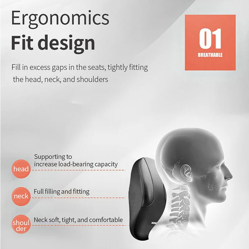 車のメモリーフォーム,車の首のクッション,腰部サポート,通気 - Memory Foam Car Neck Pillow Lumbar Support のレビューと価格