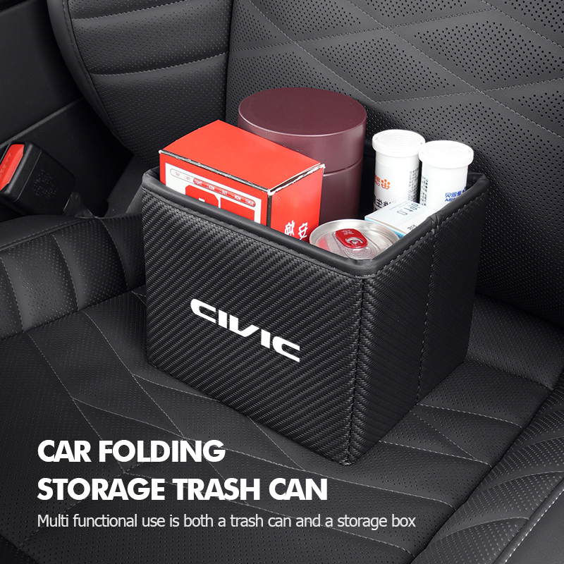 車のゴミ箱折りたたみ式ゴミ防水オーガナイザーバッグホンダアコ - Waterproof Car Trash Can With Lid のレビューと価格