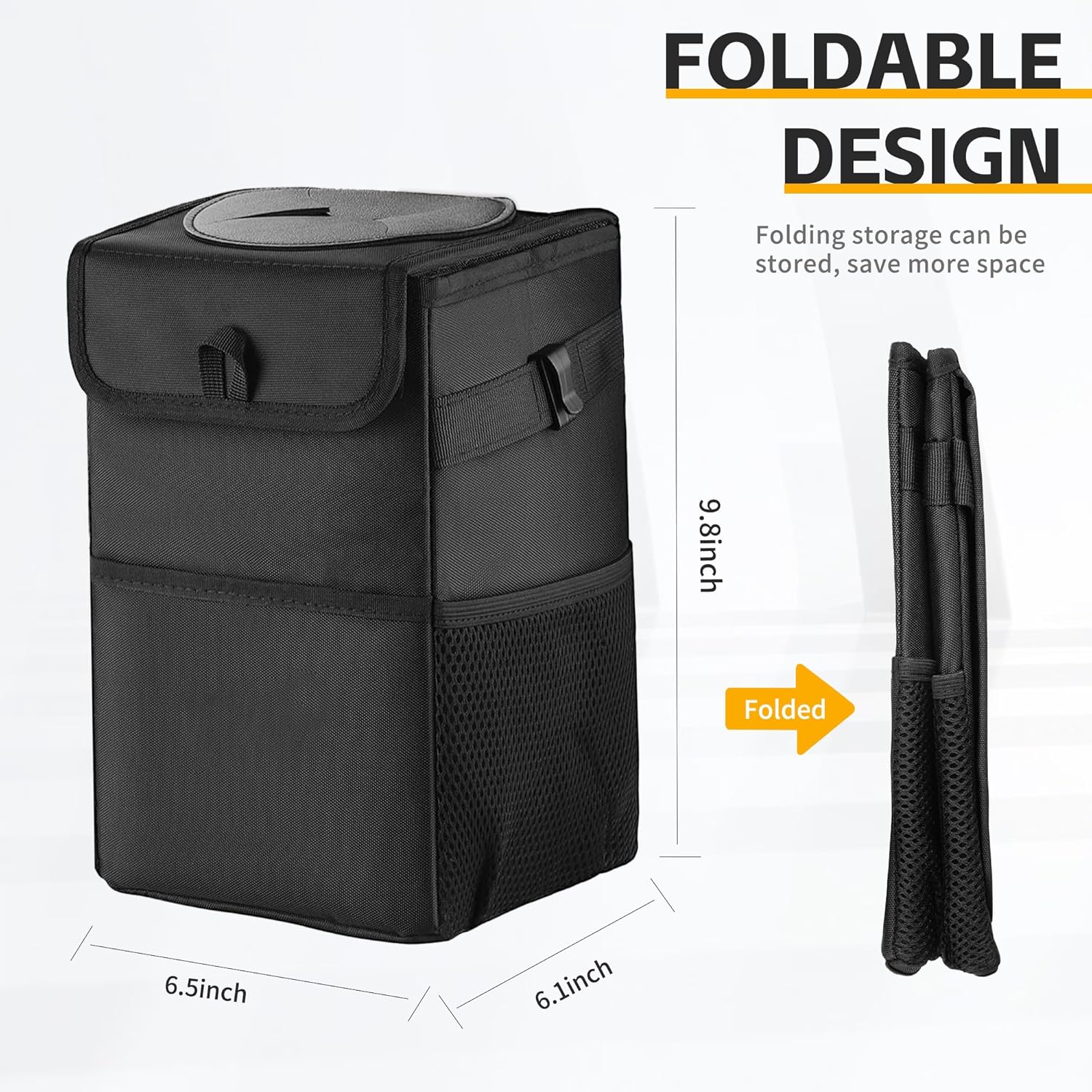 3-in-1 車用ゴミ箱 蓋と防水収納バッグ付き - 車、S - Waterproof Car Trash Can With Lid のレビューと価格