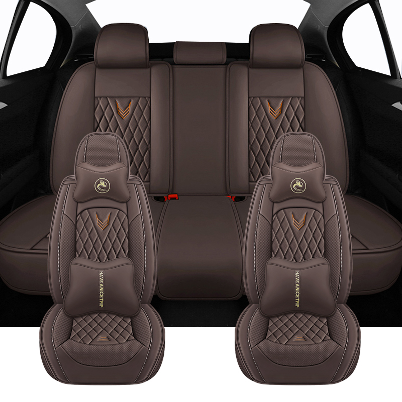 フルセットユニバーサルカーシートカバー三菱 L200 ASX - Leather Car Seat Covers Full Set Universal のレビューと価格