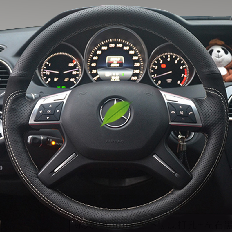 メルセデスベンツ C GL Mクラス W204 X166 W - Car Steering Wheel Cover Anti Slip Breathable のレビューと価格