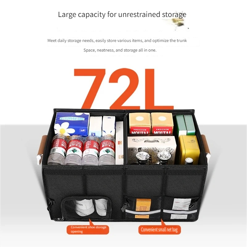防水折りたたみ式95Lオックスフォード布製収納バッグ、大容量 - Car Trunk Organizer Foldable Storage Box のレビューと価格