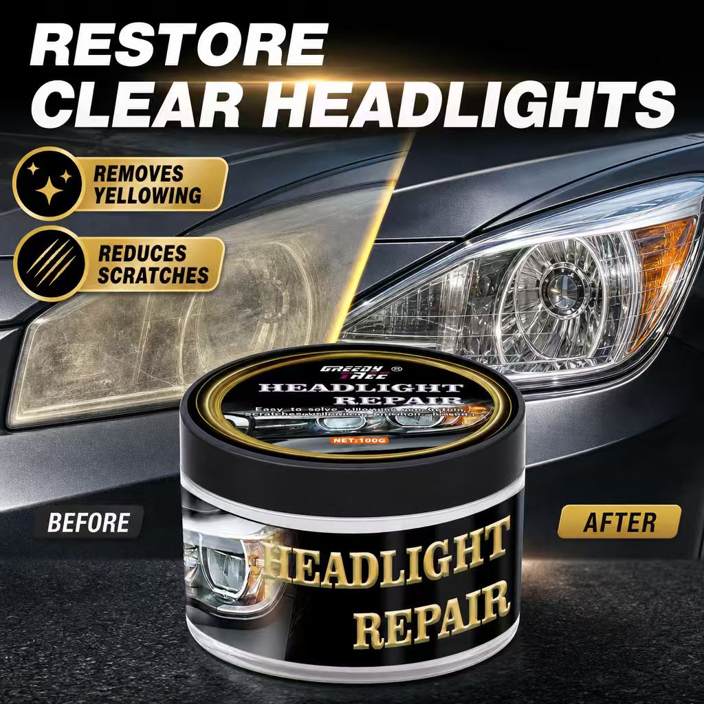 カーヘッドライト用補修ワックスペースト 100g。黄ばみ、酸 - Car Scratch Repair Polishing Wax Paste のレビューと価格