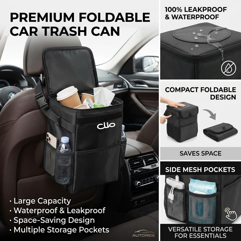 防水仕様の車載用ゴミ箱収納バッグ。取り外し可能で持ち運び可能 - Waterproof Car Trash Can With Lid のレビューと価格